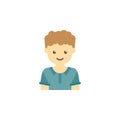 avatar of curly haired boy colored icon. Element of children icon for mobile concept and web apps. Colored avatar of curly haired