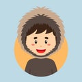 Avatar of a Eskimo Alaska Character Royalty Free Stock Photo