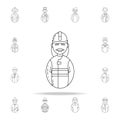 avatar firefighter icon. Avatars icons universal set for web and mobile