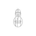 avatar firefighter icon. Professions for mobile concept and web apps. Thin line icon for website design and development, app deve