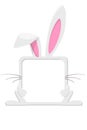 Avatar frame rabbit or hare, animal round template for game