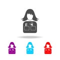 avatar of a hairdresser icons. Elements of avatars in multi colored icons. Premium quality graphic design icon. Simple icon for we