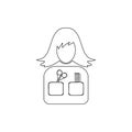 avatar of a hairdresser outline icon. Element of popular avatars icon. Premium quality graphic design. Signs, symbols collection