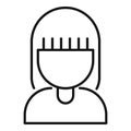 Avatar head coiffure icon outline vector. Model person