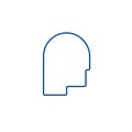 Avatar head  line icon concept. Avatar head  flat  vector symbol, sign, outline illustration. Royalty Free Stock Photo