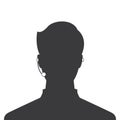 Avatar Head Profile Silhouette Call Center Male Picture