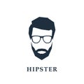 Avatar of a hipster head with glasses.