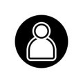 Black solid icon for Avatar, incarnation and embodiment Royalty Free Stock Photo