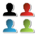 Avatar icons, stickers - human, user, member