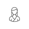 Avatar karate outline icon. Signs and symbols can be used for web logo mobile app UI UX