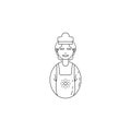 avatar maid icon. Professions for mobile concept and web apps. Thin line icon for website design and development, app development