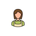 Avatar maid outline icon. Signs and symbols can be used for web logo mobile app UI UX