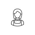 Avatar maid outline icon. Signs and symbols can be used for web logo mobile app UI UX