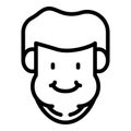Avatar man overweight icon, outline style Royalty Free Stock Photo