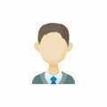 Avatar men brunette icon, cartoon style Royalty Free Stock Photo