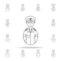 avatar military officer icon. Avatars icons universal set for web and mobile