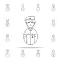 avatar military woman icon. Avatars icons universal set for web and mobile