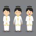 Avatar of a North Sulawesi Character with Various Expression Royalty Free Stock Photo