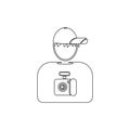 avatar of the photographer outline icon. Element of popular avatars icon. Premium quality graphic design. Signs, symbols Royalty Free Stock Photo