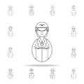 avatar pilot icon. Avatars icons universal set for web and mobile