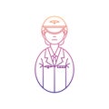 avatar pilot nolan icon. Simple thin line, outline vector of Avatars icons for ui and ux, website or mobile application