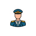 Avatar pilot outline icon. Signs and symbols can be used for web logo mobile app UI UX