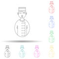 avatar porter multi color style icon. Simple thin line, outline vector of avatars icons for ui and ux, website or mobile