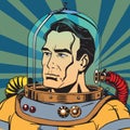 Avatar portrait of a retro astronaut man