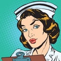 Avatar portrait of a retro nurse