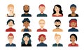 Avatar portraits. Business people diverse faces, man and woman persons, team group and employee, Vector isolated