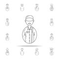 avatar postman icon. Avatars icons universal set for web and mobile