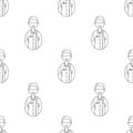 avatar postman icon. Element of Avatars icon for mobile concept and web apps. Pattern repeat seamless avatar postman icon. Can be