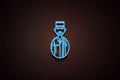 avatar postman icon in neon style. One of Avatars collection icon can be used for UI/UX