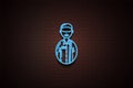 avatar postman icon in neon style. One of Avatars collection icon can be used for UI/UX
