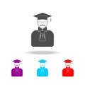 avatar of the professor icons. Elements of avatars in multi colored icons. Premium quality graphic design icon. Simple icon for we