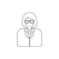 avatar of the professor outline icon. Element of popular avatars icon. Premium quality graphic design. Signs, symbols collection