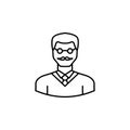 Avatar professor outline icon. Signs and symbols can be used for web logo mobile app UI UX