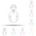 avatar shepherd multi color style icon. Simple thin line, outline of avatars icons for ui and ux, website or mobile