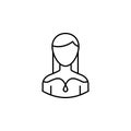 Avatar skater outline icon. Signs and symbols can be used for web logo mobile app UI UX