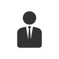 Avatar in suit icon. Head man symbol. Sign job men vector Royalty Free Stock Photo