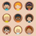 Avatar vector icons set Royalty Free Stock Photo