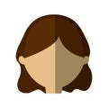 avatar woman face brunette hair shadow