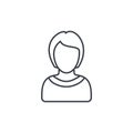 Avatar, woman thin line icon. Linear vector symbol