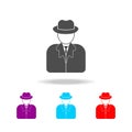 avatars of the detective icons. Elements of avatars in multi colored icons. Premium quality graphic design icon. Simple icon for w