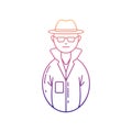 avatars detective nolan icon. Simple thin line, outline vector of Avatars icons for ui and ux, website or mobile application