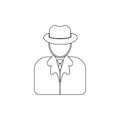 avatars of the detective outline icon. Element of popular avatars icon. Premium quality graphic design. Signs, symbols collection