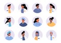 Avatars of doctors and hospital healthcare staff Royalty Free Stock Photo