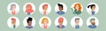 Avatars of doctors and nurses, diverse people Royalty Free Stock Photo
