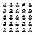 Avatars Glyph Vector Icons 6