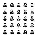 Avatars Glyph Vector Icons 3